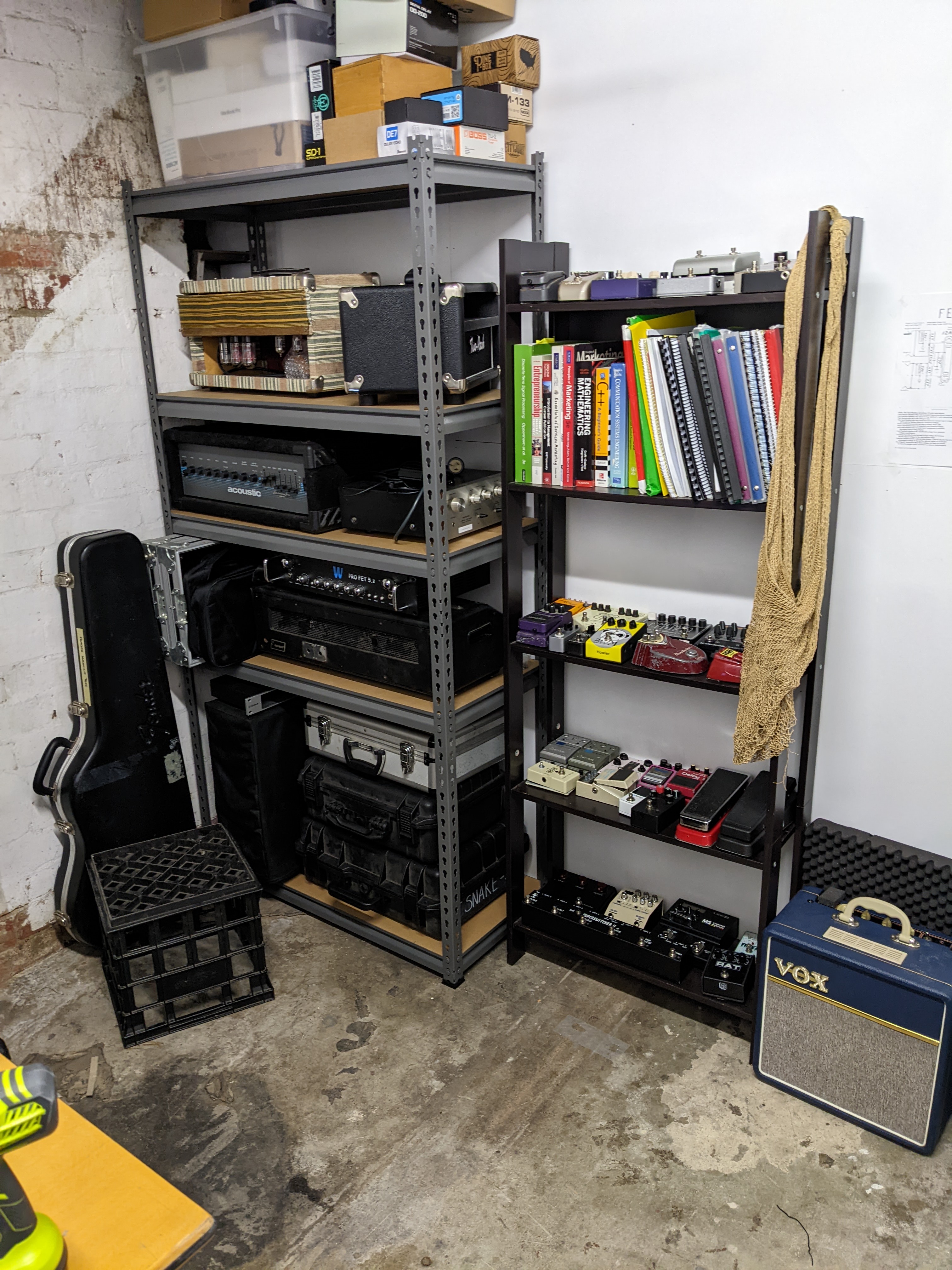 Barkvox studio, workshop, and gear
