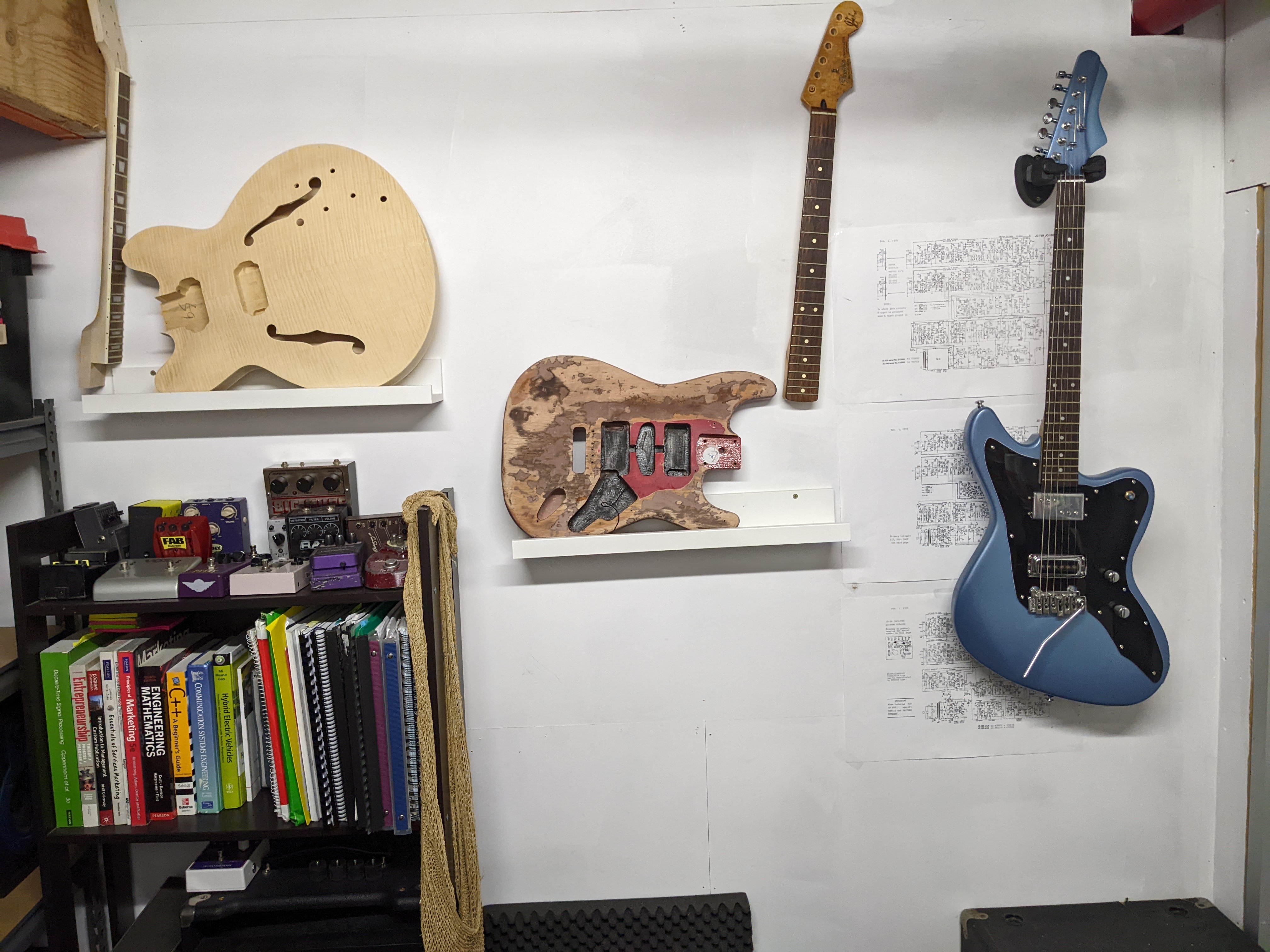 Barkvox studio, workshop, and gear