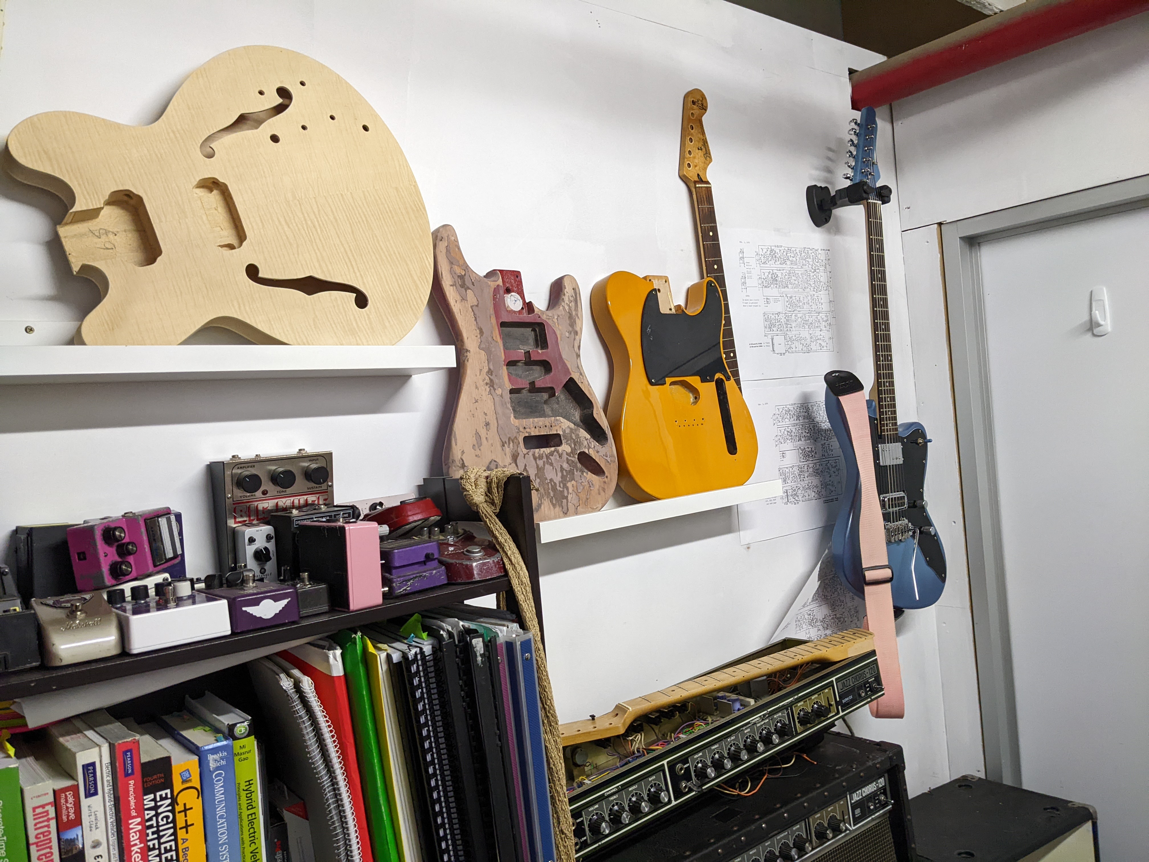 Barkvox studio, workshop, and gear