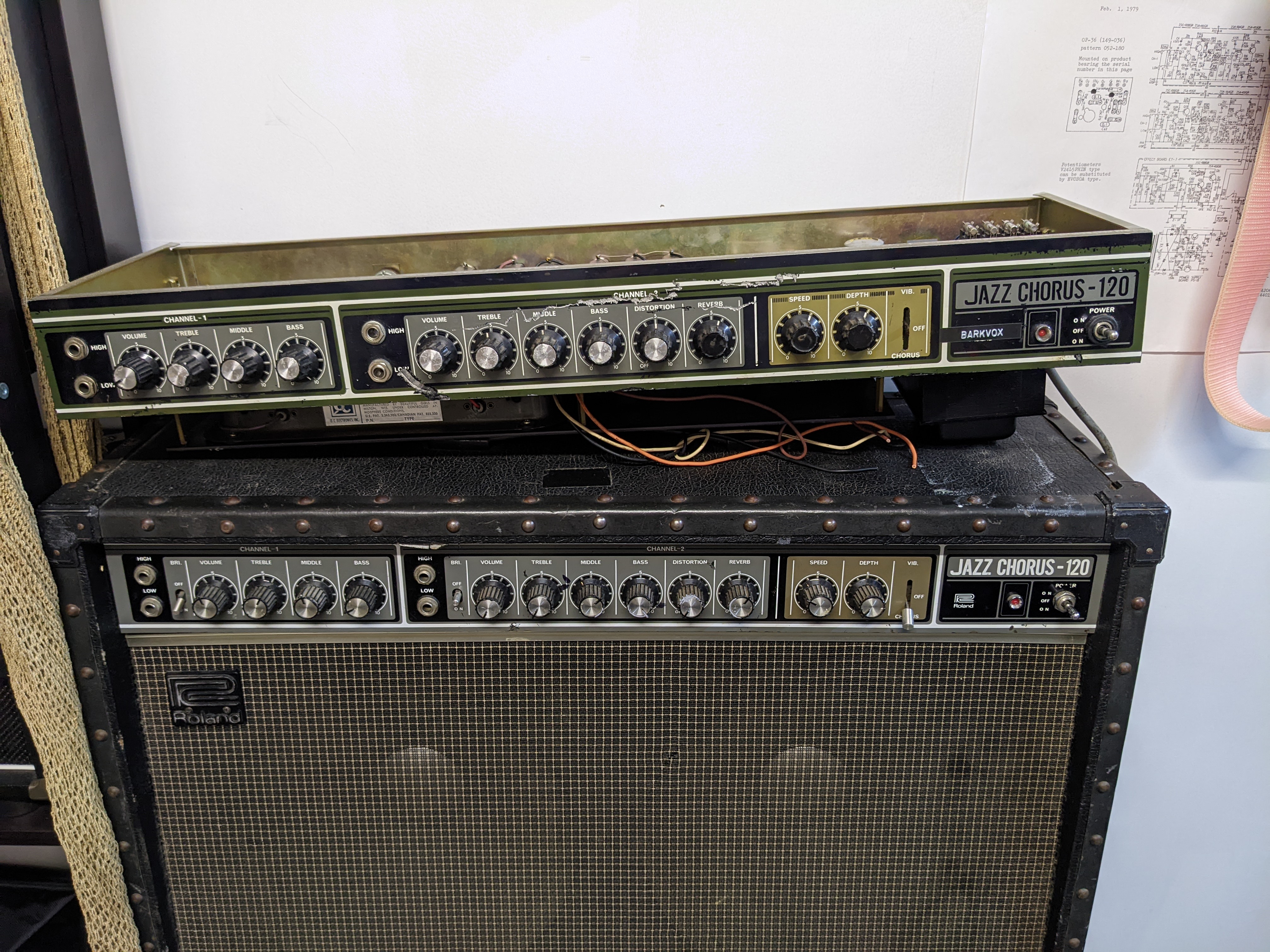 Barkvox studio, workshop, and gear