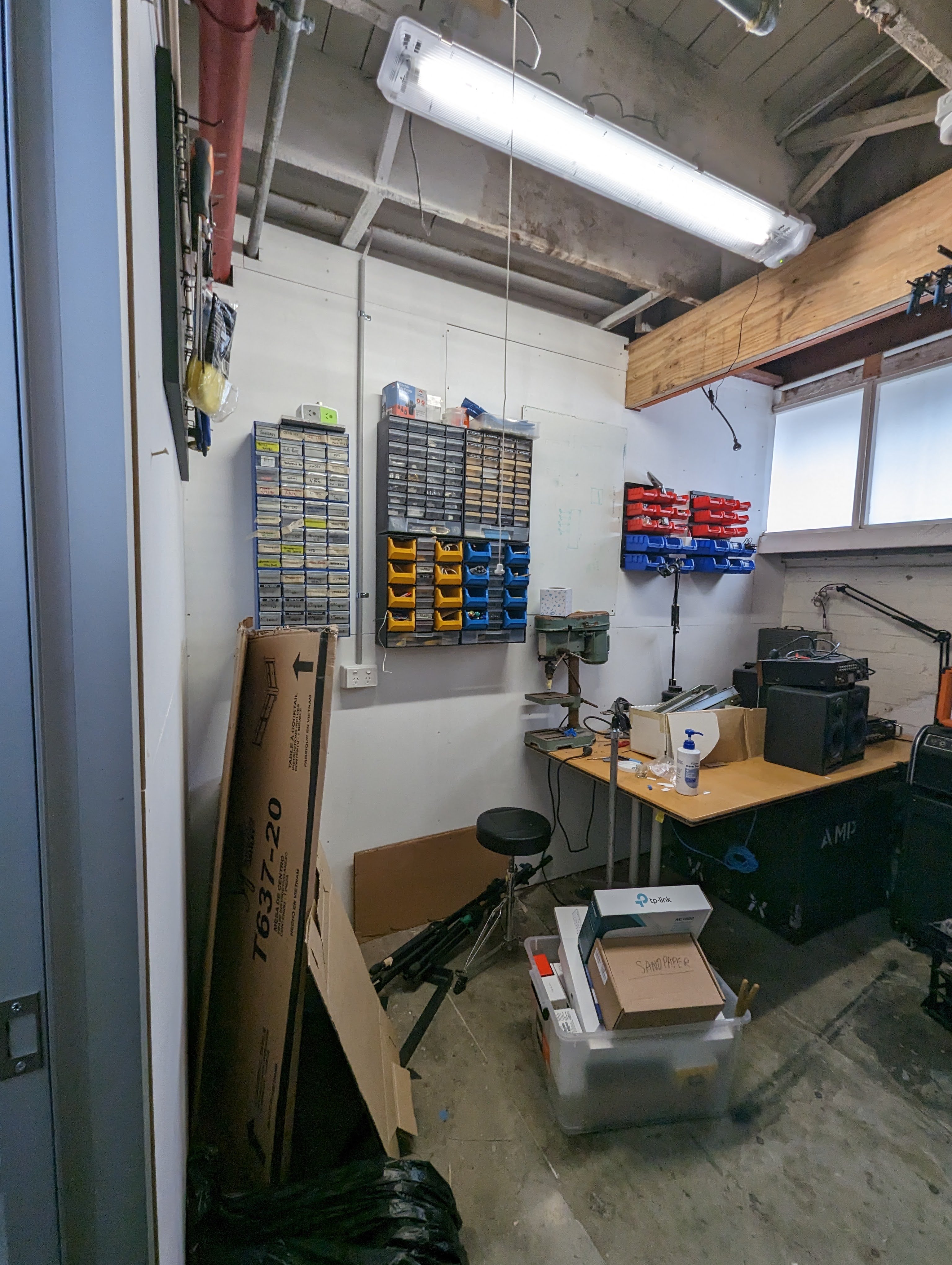 Barkvox studio, workshop, and gear