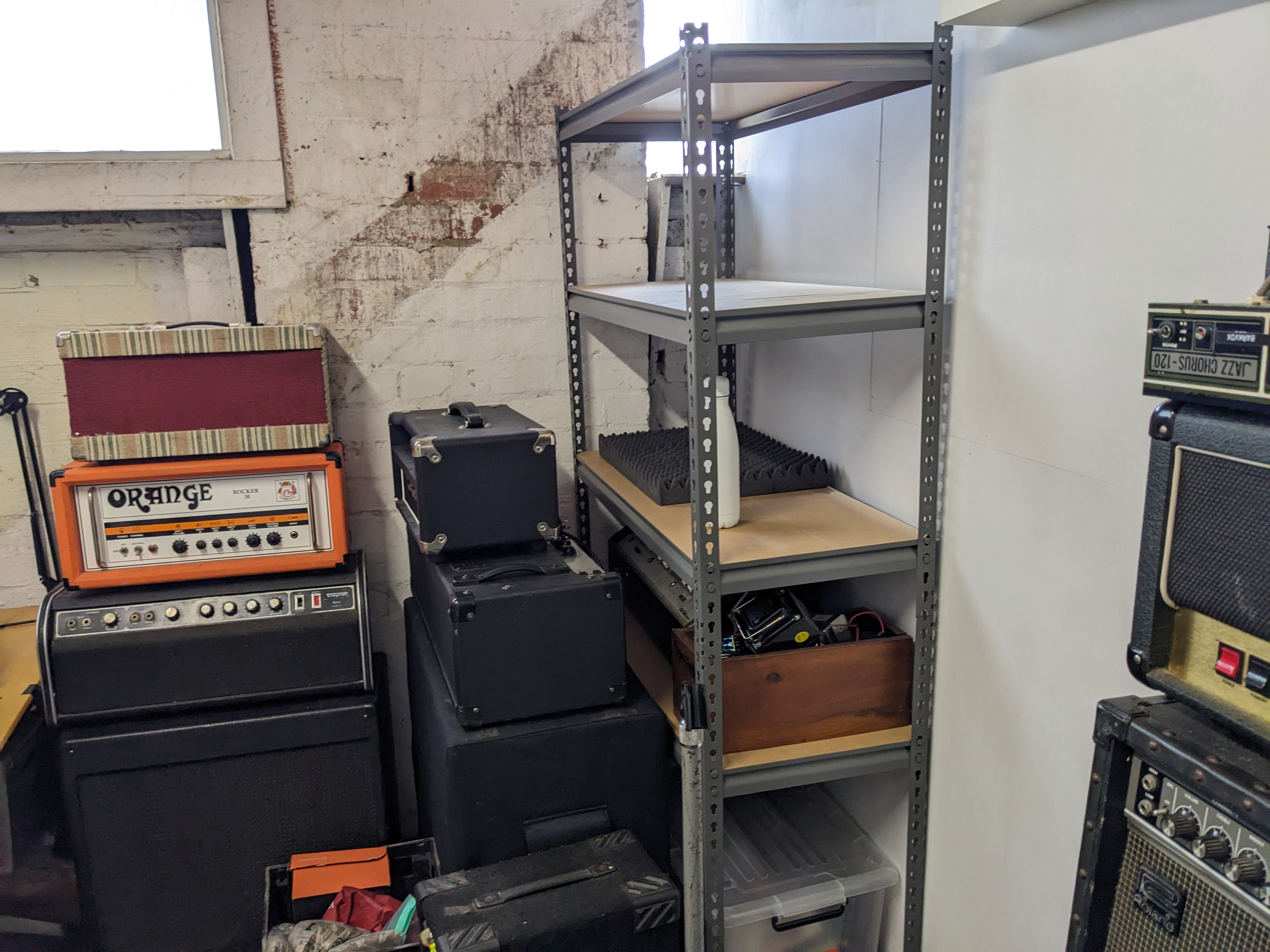 Barkvox studio, workshop, and gear