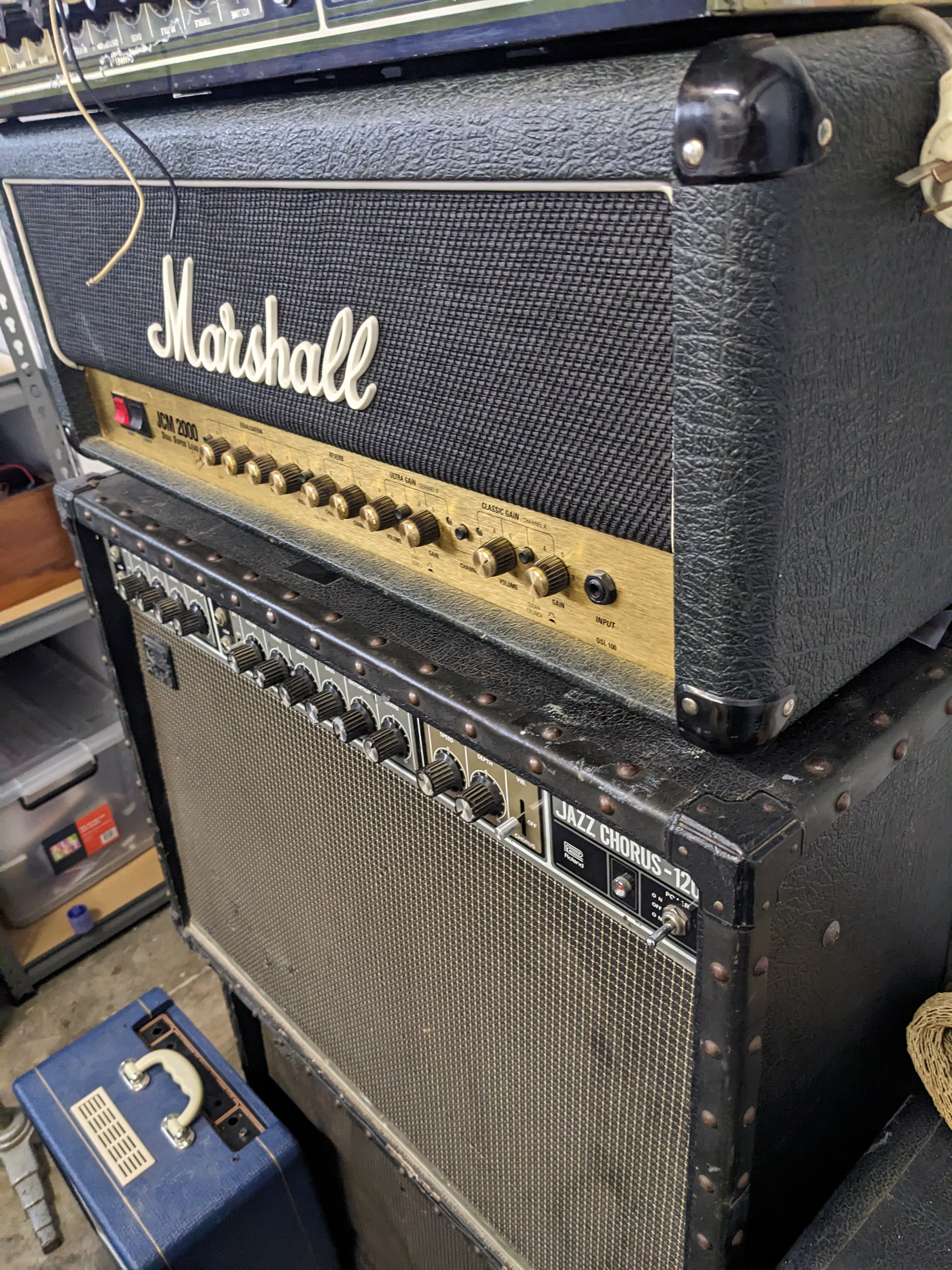 Barkvox studio, workshop, and gear