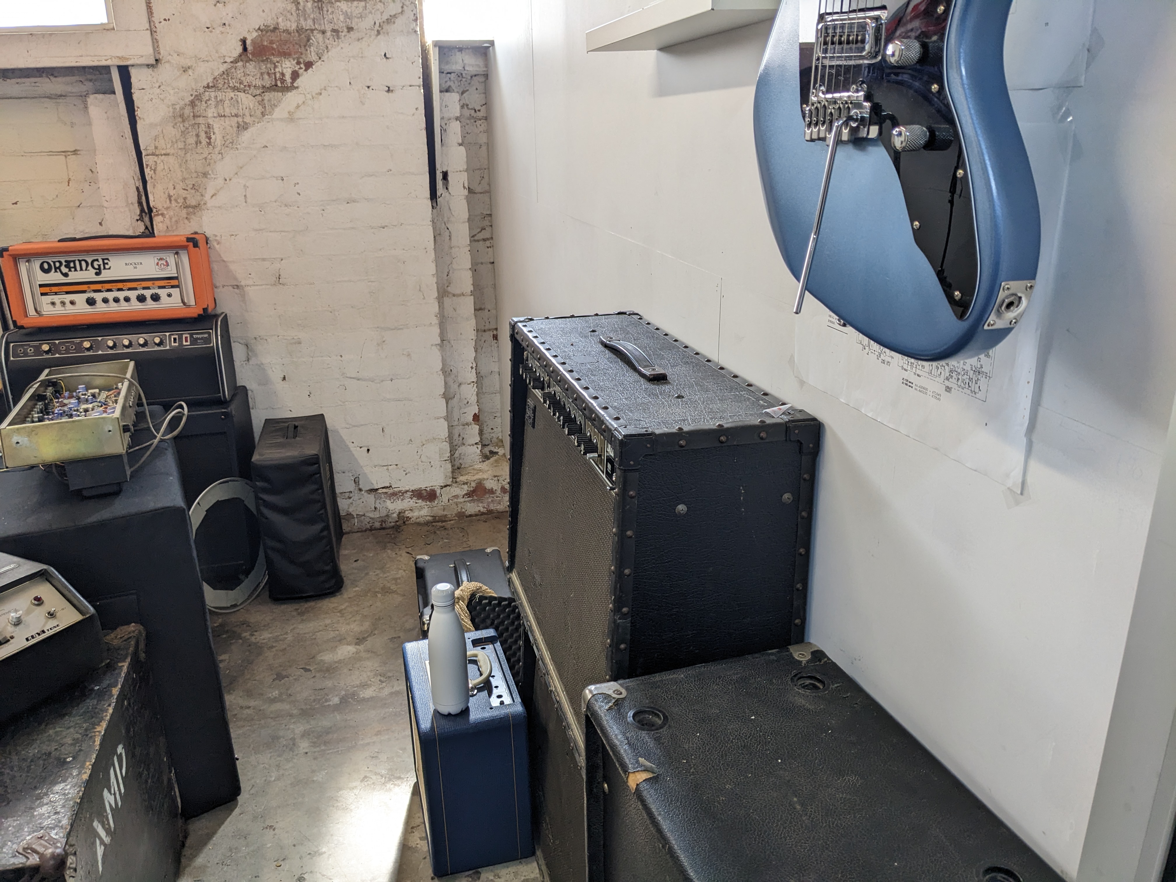 Barkvox studio, workshop, and gear