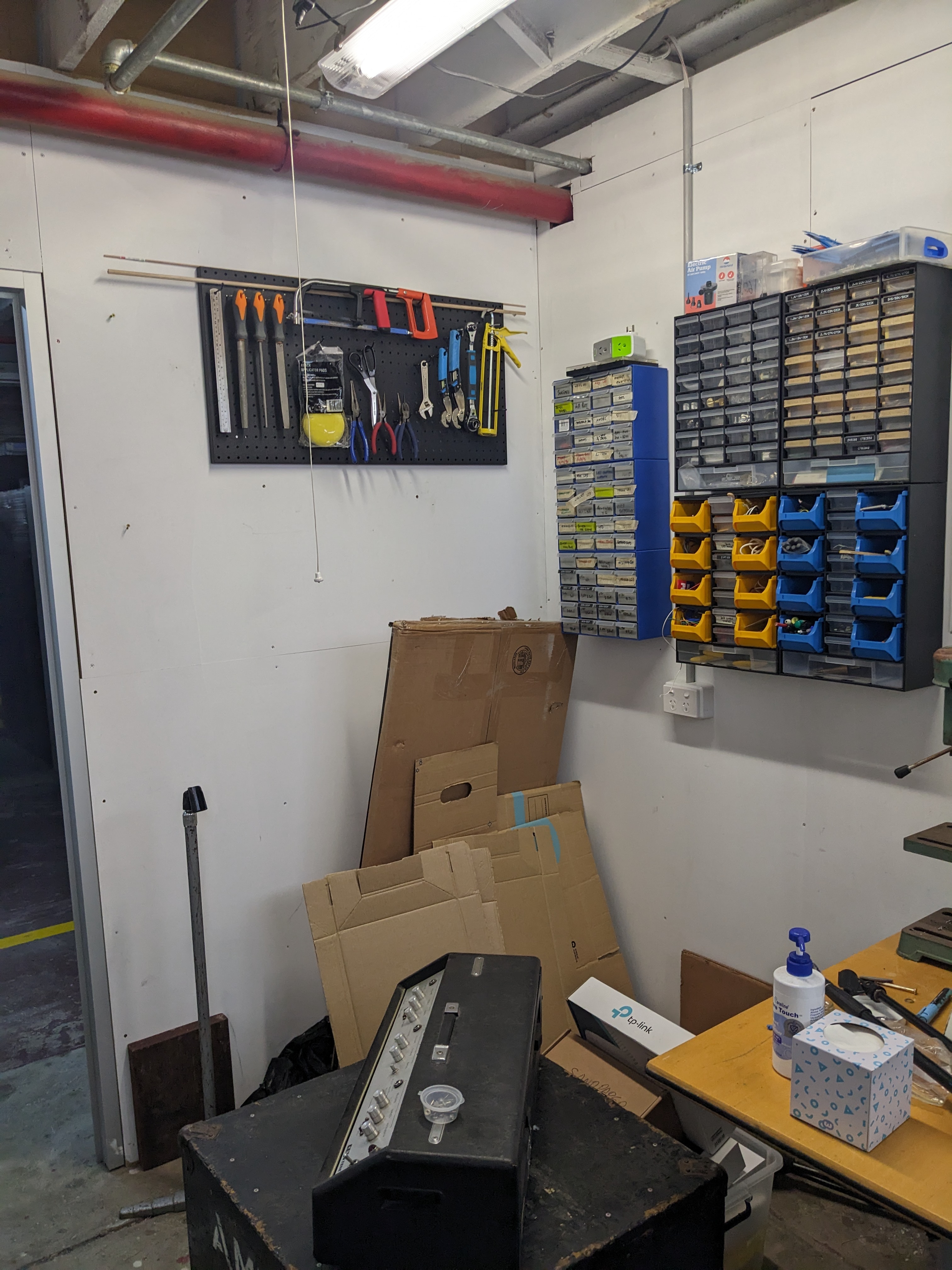 Barkvox studio, workshop, and gear